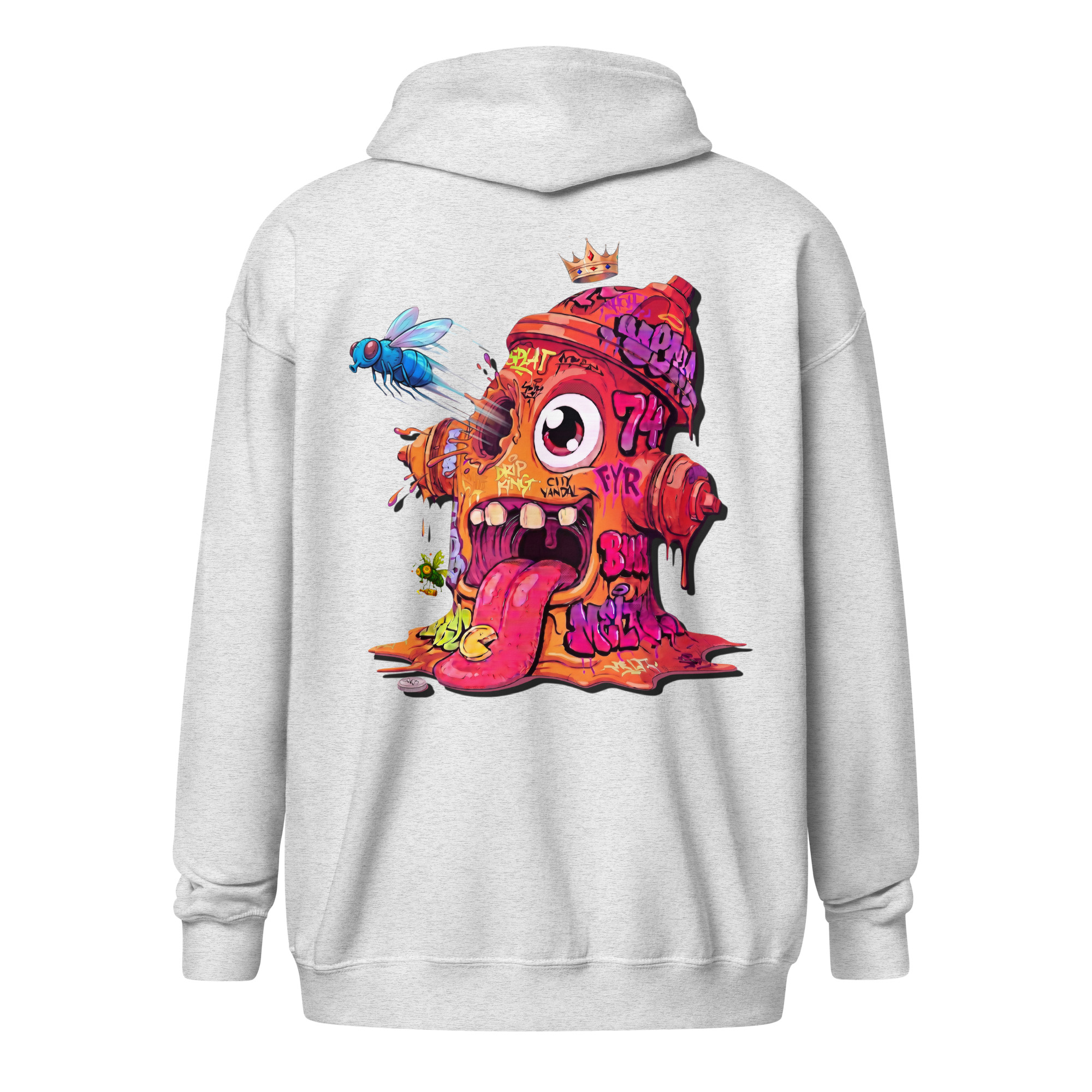 Sweat capuche à fermeture éclair "Fire74" – Image 11