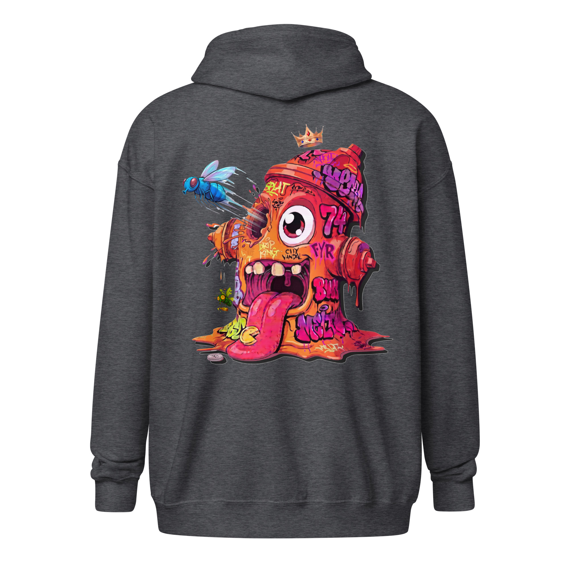 Sweat capuche à fermeture éclair "Fire74" – Image 5