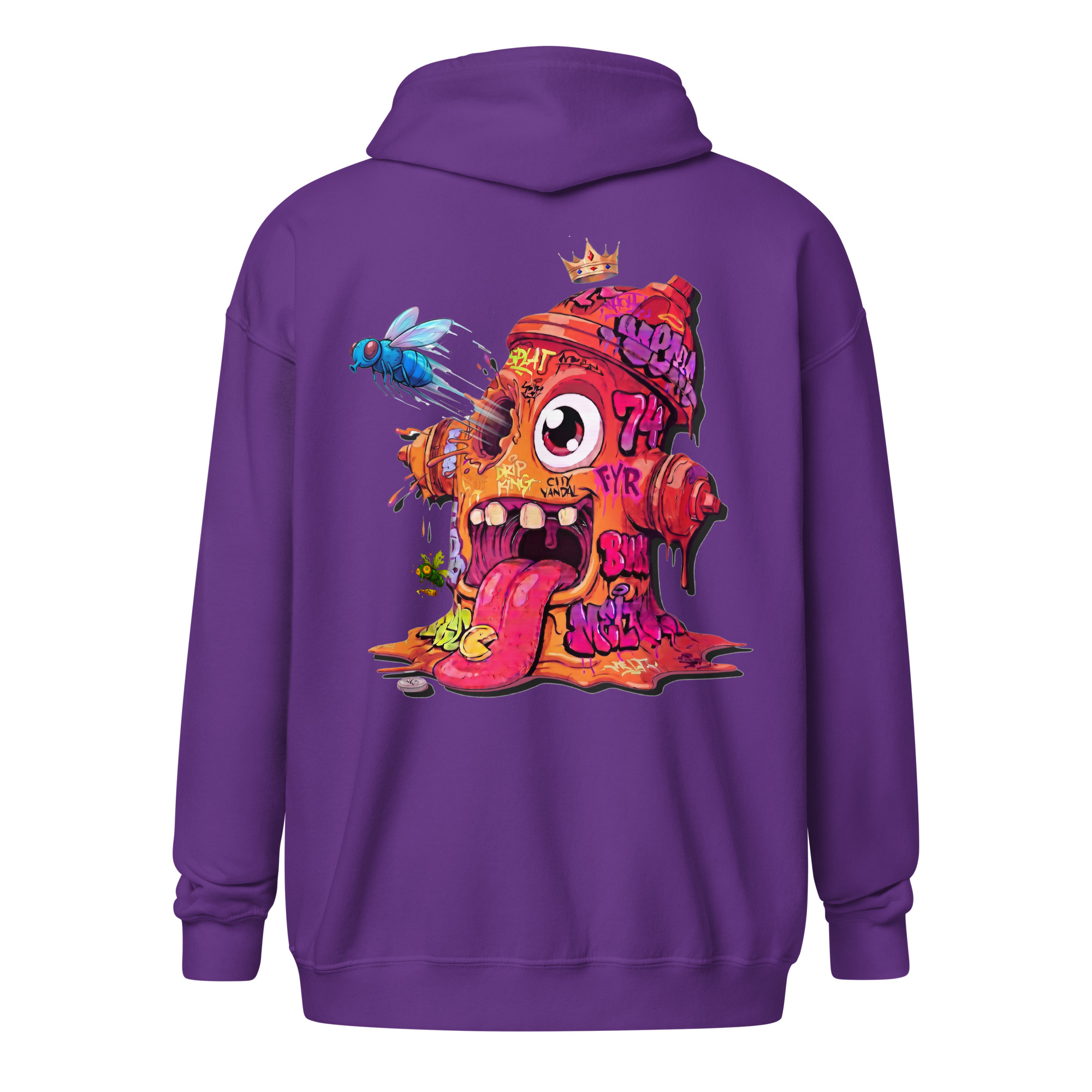 Sweat capuche à fermeture éclair "Fire74" – Image 7