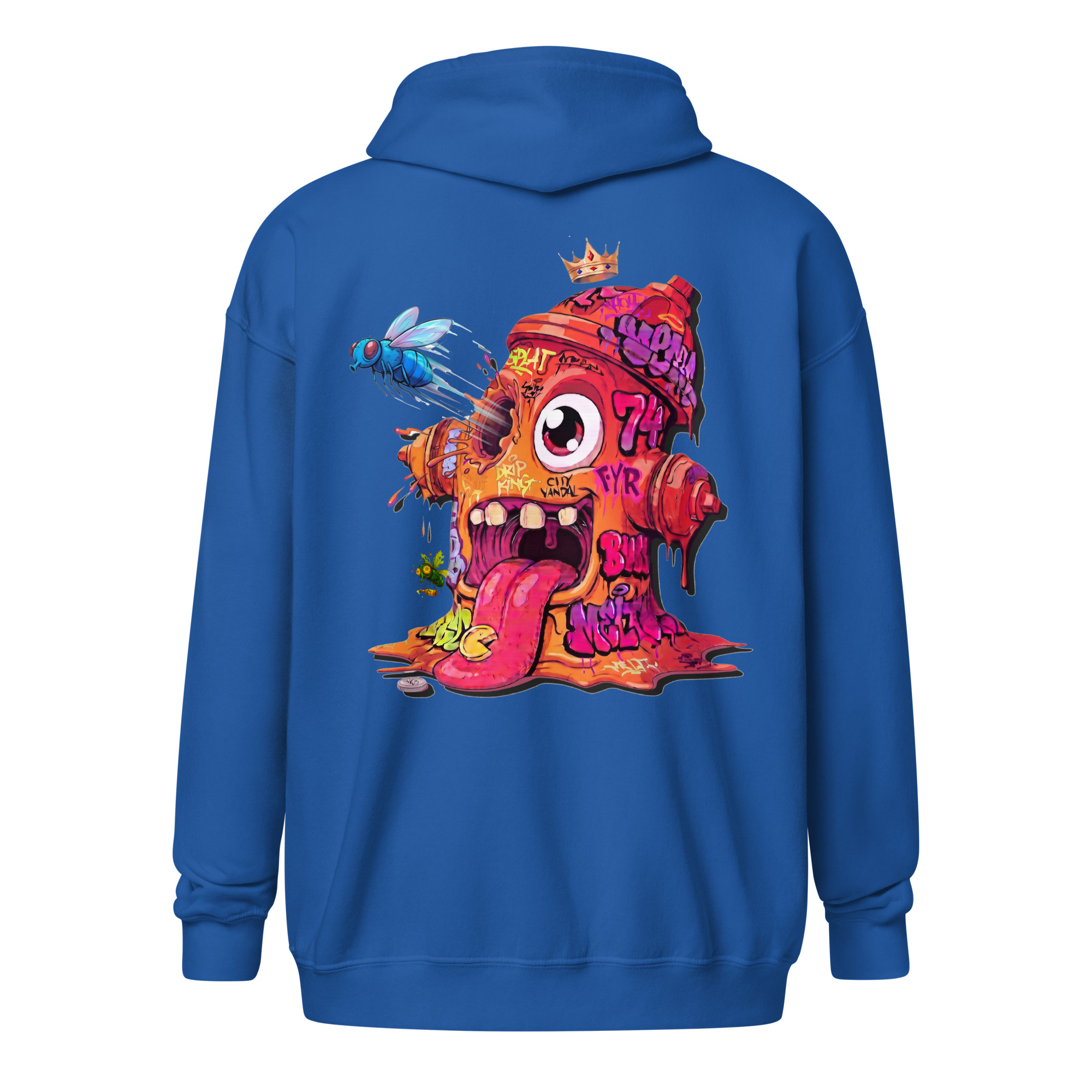Sweat capuche à fermeture éclair "Fire74" – Image 8